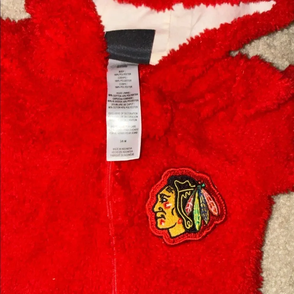 Blackhawk Red Kids One Piece with Logo 3-6mnths NWT